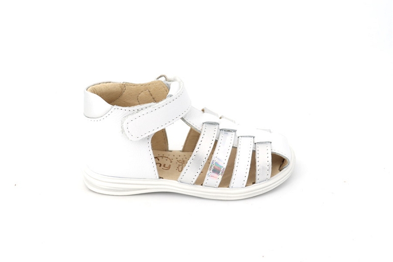 Bellamy sandales nu pieds paillette blanc