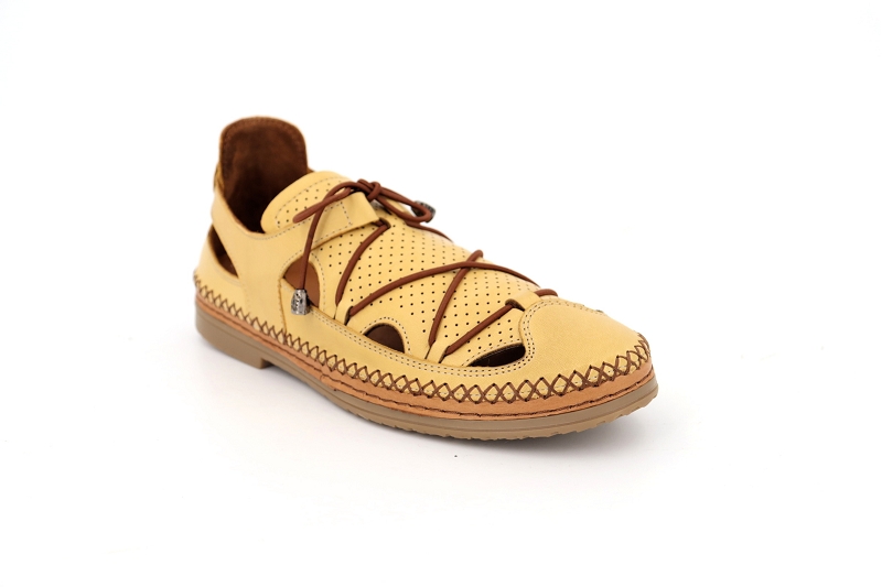 Coco abricot sandales nu pieds melincourt jaune6078308_2