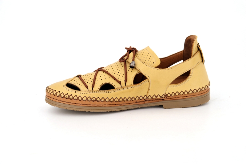 Coco abricot sandales nu pieds melincourt jaune6078308_3