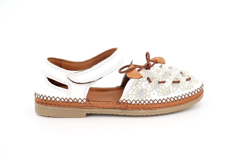 Coco abricot sandales nu pieds sabal blanc