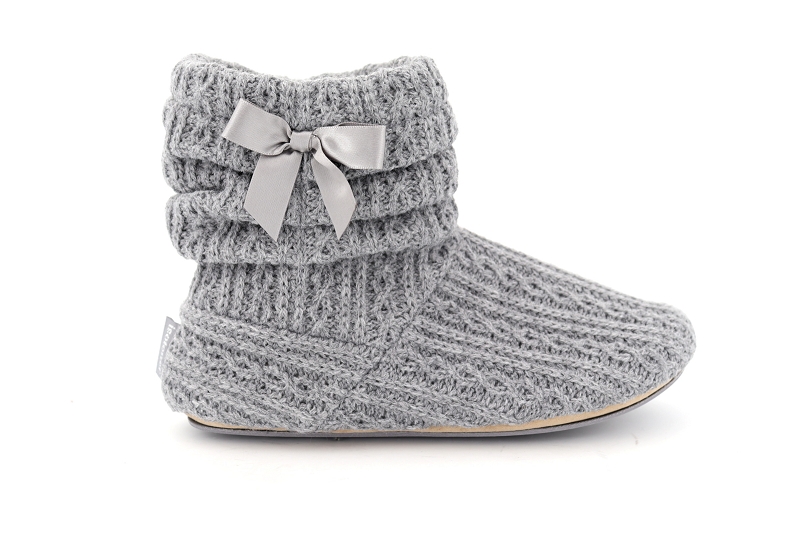 Isotoner chaussons pantoufles coco gris