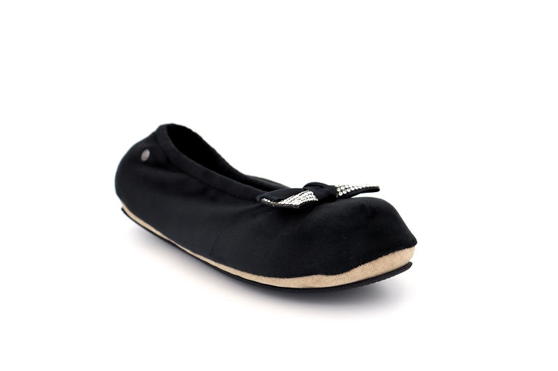 Isotoner chaussons pantoufles bijou noir6123101_2