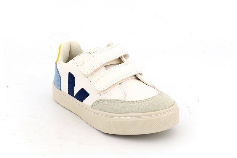 Veja  enf baskets small v12 velcro blanc6408803_2