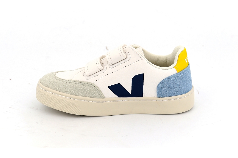 Veja baskets small v12 velcro blanc6408803_3