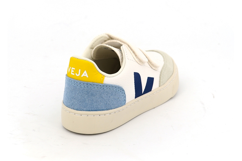 Veja  enf baskets small v12 velcro blanc6408803_4