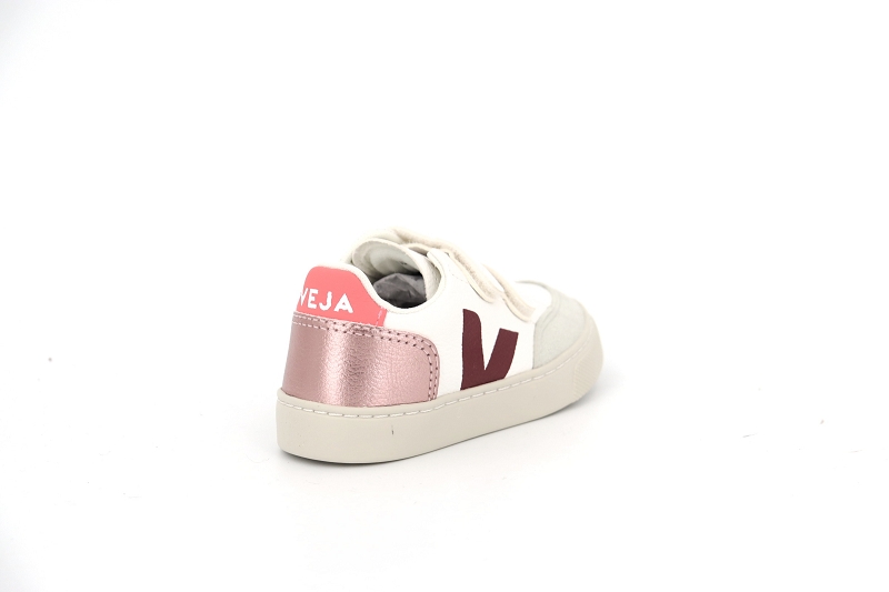 Veja  enf baskets small v12 velcro blanc6408807_4