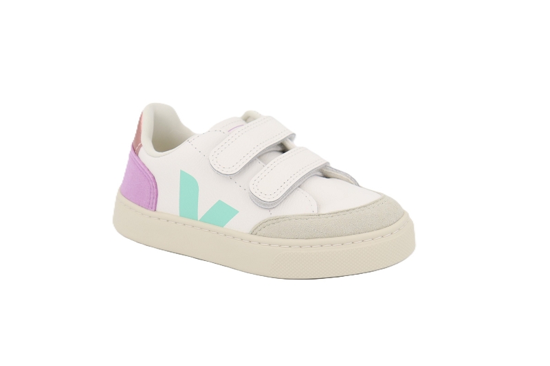Veja  enf baskets small v12 velcro blanc6408808_2