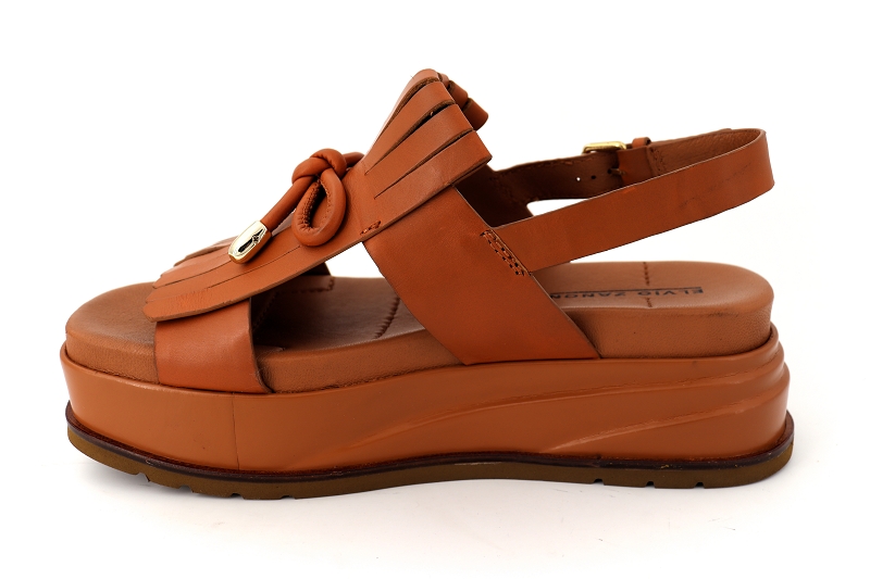 Elvio zanon sandales nu pieds naga marron6434801_3