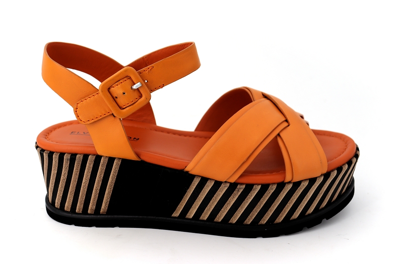 Elvio zanon sandales nu pieds zana orange