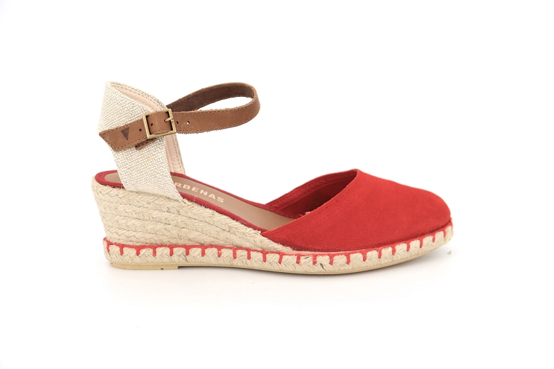 Verbenas chaussures espadrilles malena rouge