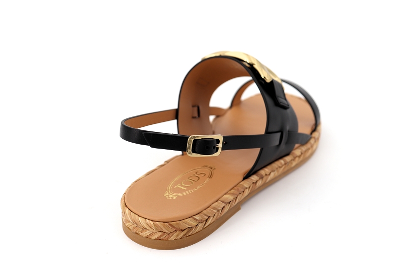 Tods sandales nu pieds londres noir6438401_4