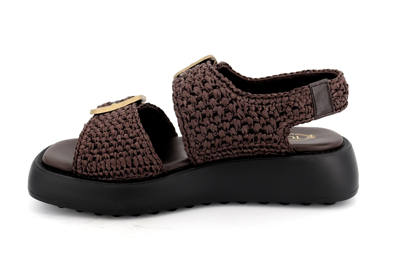 Tods sandales nu pieds messina marron6438801_3