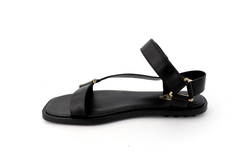 Tods sandales nu pieds agrigente noir6438901_3
