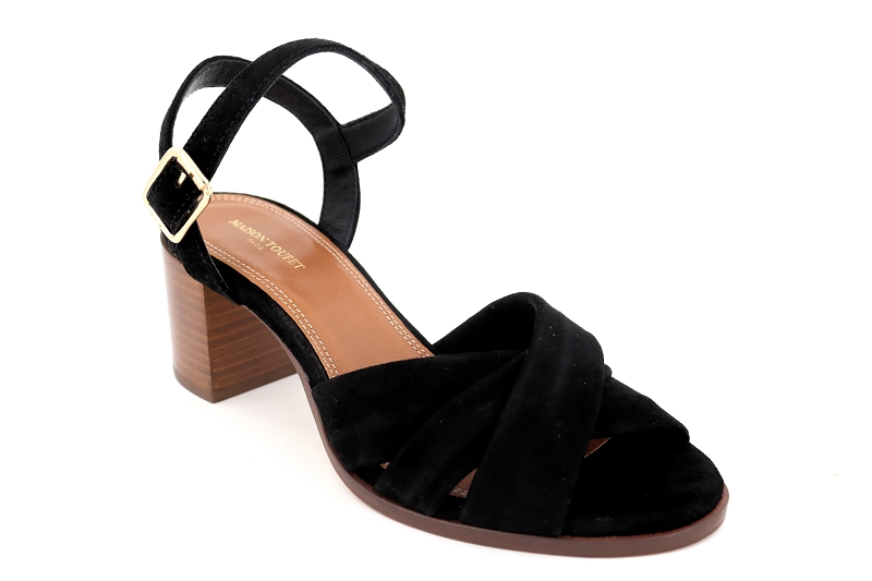 Maison toufet sandales nu pieds antoinette noir6443902_2