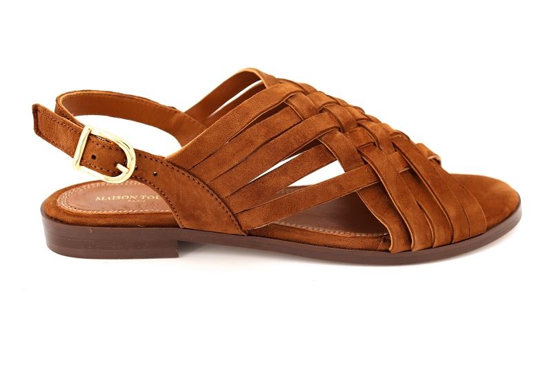 Maison toufet sandales nu pieds valentine marron