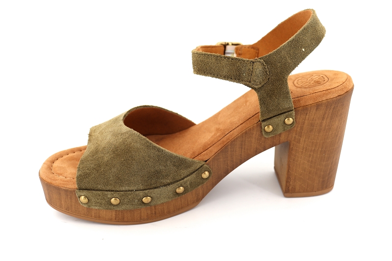 Unisa sandales nu pieds taco vert6446801_3