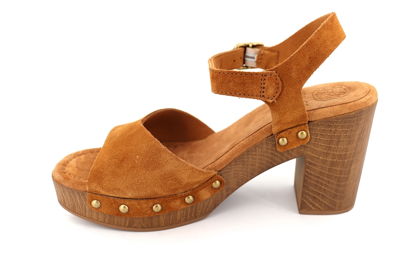 Unisa sandales nu pieds taco marron6446802_3