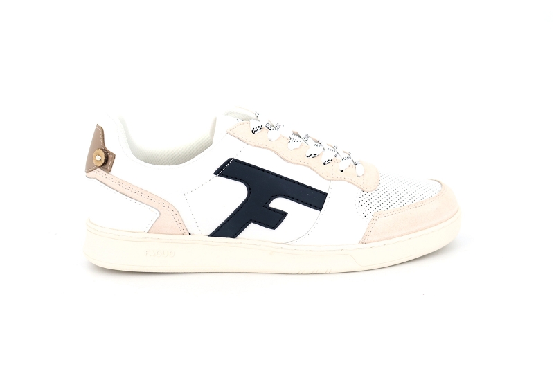 Faguo baskets hazel baskets leather suede blanc