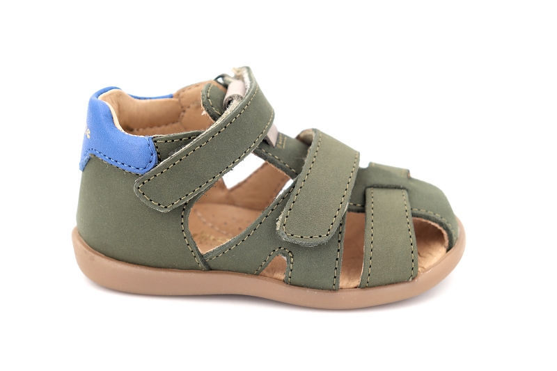 Babybotte sandales nu pieds geo vert