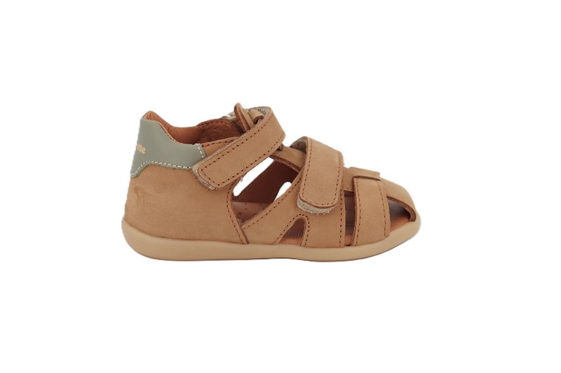 Babybotte sandales nu pieds geo marron