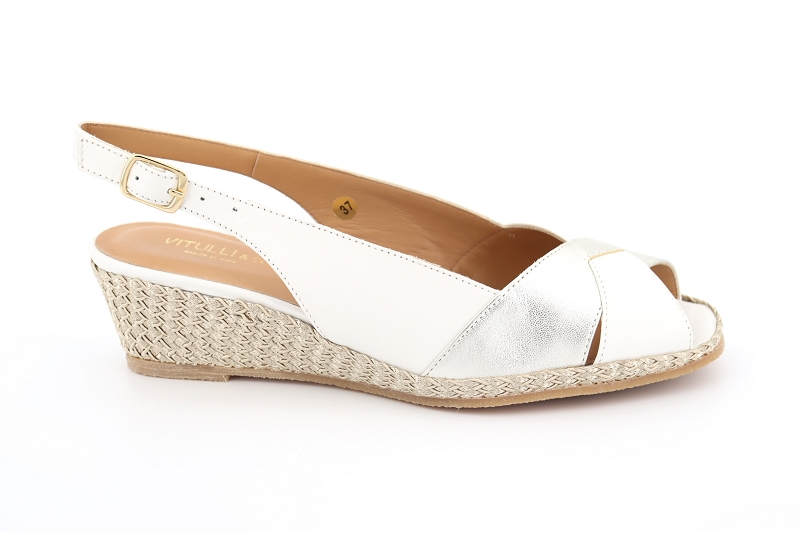 Vitulli sandales nu pieds bellissima blanc