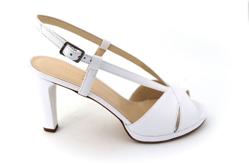 Vitulli sandales nu pieds fiesta blanc