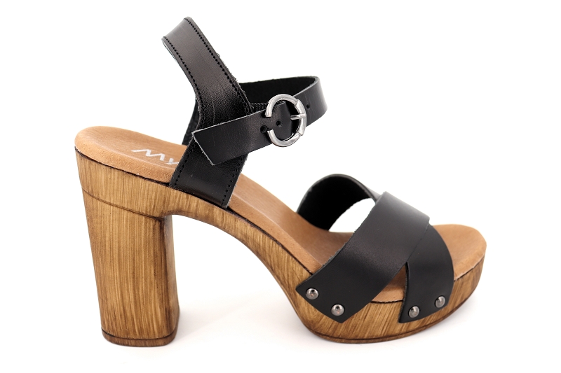 Myma sandales nu pieds mara noir