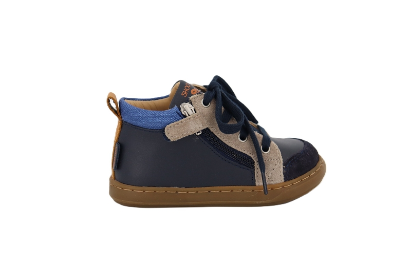Shoo pom chaussures a lacets bouba bi zip bleu