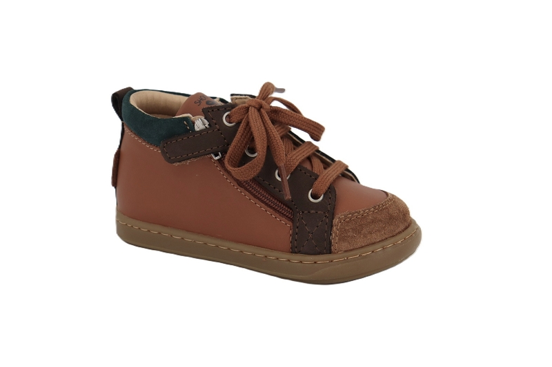 Shoo pom chaussures a lacets bouba bi zip marron6488413_2