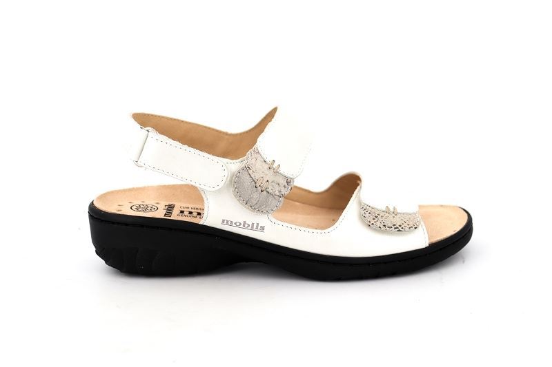 Mephisto f sandales nu pieds getha blanc