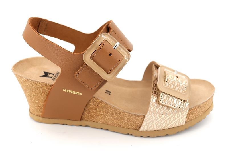 Mephisto f sandales nu pieds lissia marron