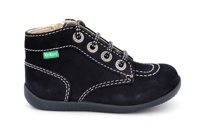 Kickers enf chaussures a lacets bonzip 2 bleu