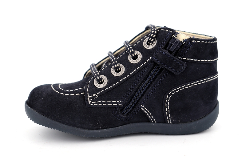 Kickers enf chaussures a lacets bonzip 2 bleu6497201_3