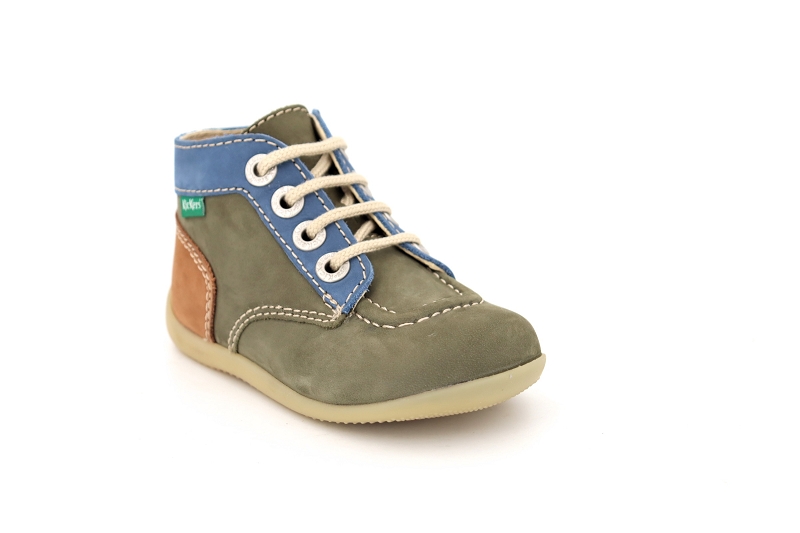 Kickers enf chaussures a lacets bonzip 2 vert6497209_2