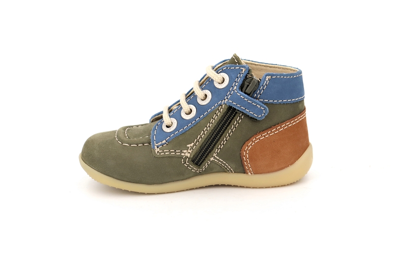 Kickers enf chaussures a lacets bonzip 2 vert6497209_3