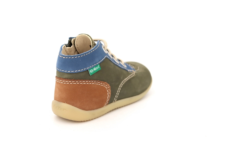 Kickers enf chaussures a lacets bonzip 2 vert6497209_4