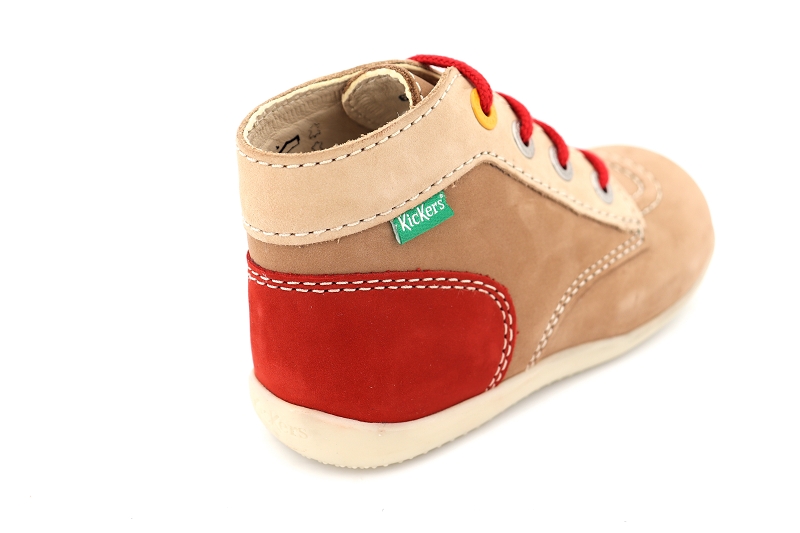 Kickers enf chaussures a lacets bonbon 2 beige6497403_4