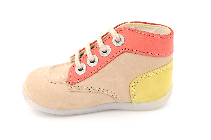 Kickers enf chaussures a lacets bonbon 2 beige6497405_3