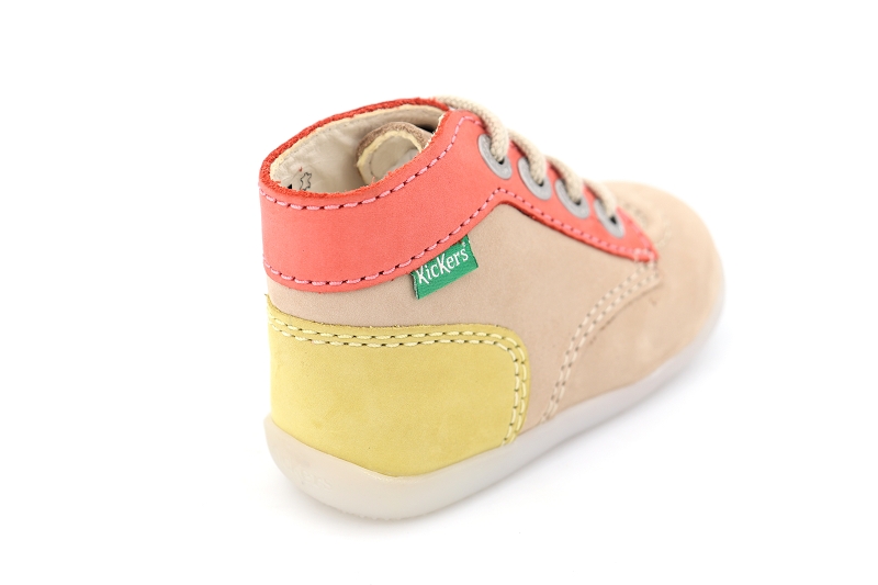 Kickers enf chaussures a lacets bonbon 2 beige6497405_4