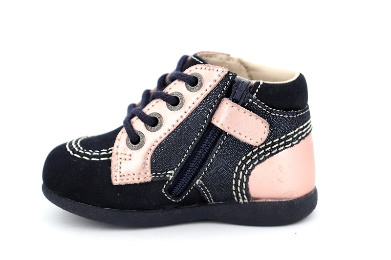 Kickers enf chaussures a lacets babystan zip bleu6497701_3