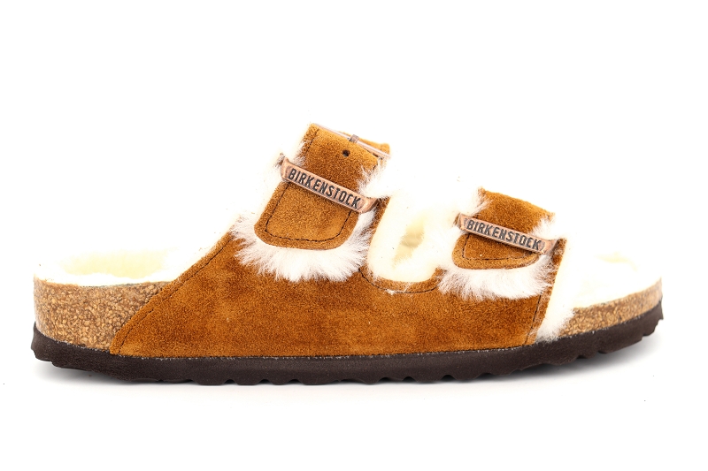 Birkenstock mules arizona shearling marron