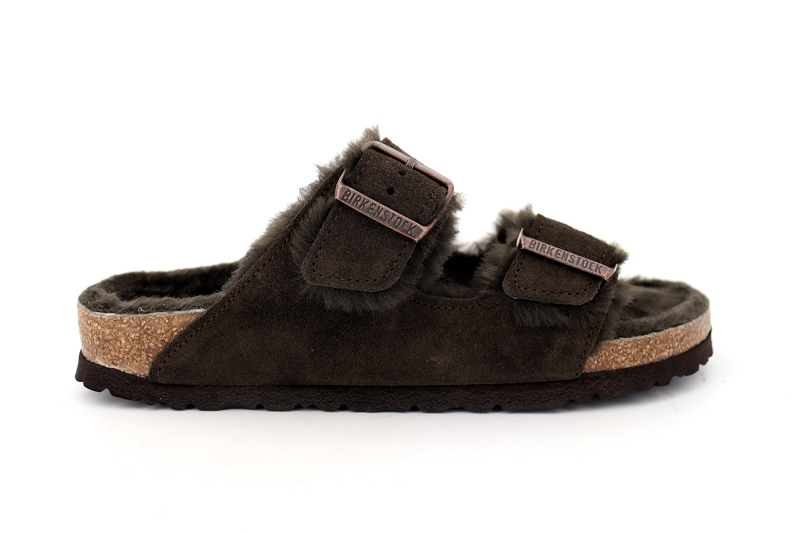 Birkenstock mules arizona shearling marron