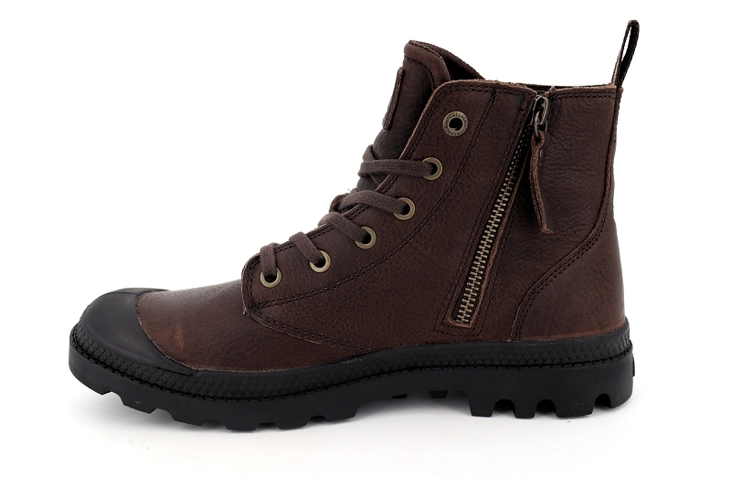 Palladium baskets montantes pampa zip leather marron6519401_3