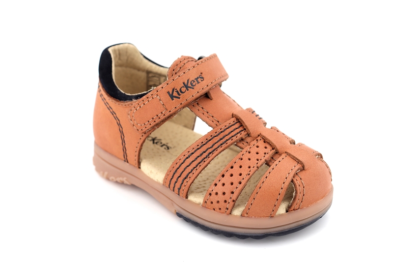 Kickers enf sandales nu pieds platiback marron6521101_2