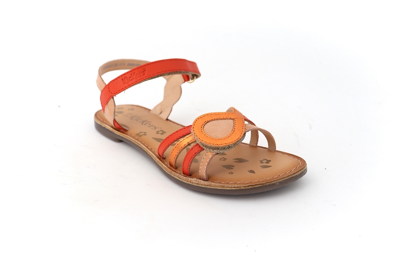Kickers enf sandales nu pieds disposa orange6521501_2