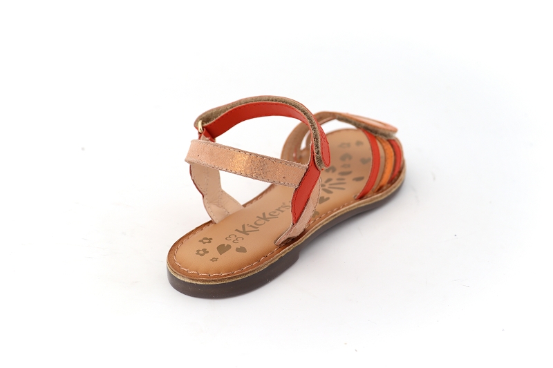 Kickers enf sandales nu pieds disposa orange6521501_4