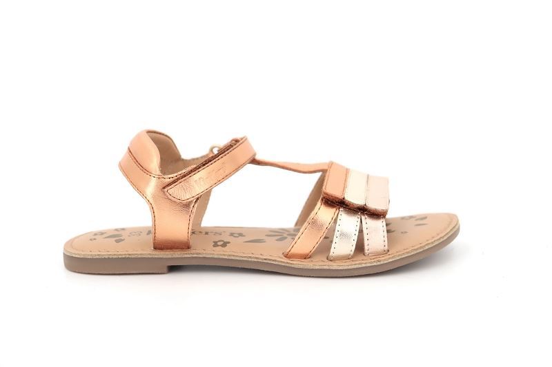 Kickers enf sandales nu pieds diamanto orange