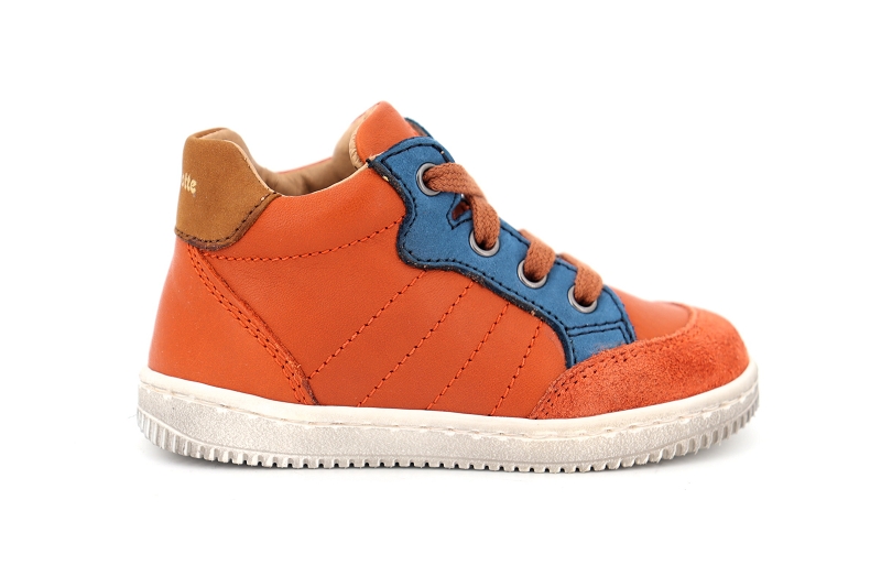 Babybotte chaussures a lacets fausto orange