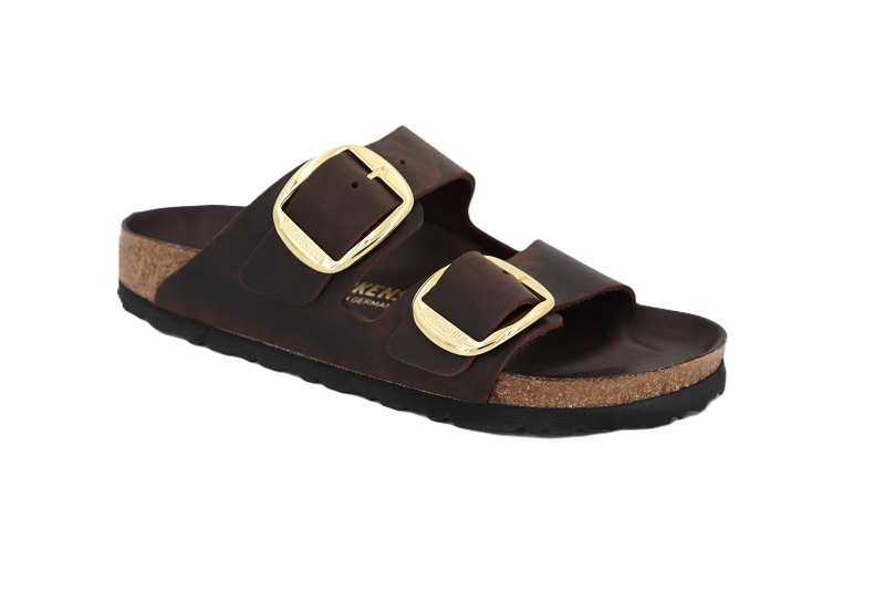 Birkenstock mules et sabots arizona bb fl cuir gras marron6551204_2