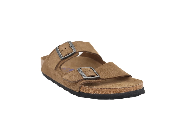 Birkenstock mules et sabots arizona sfb suede marron6551504_2